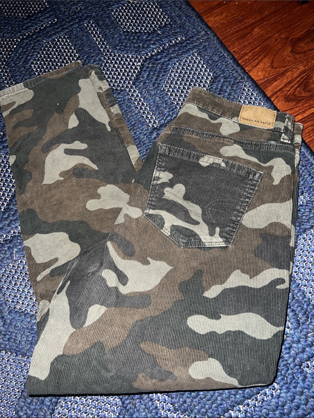 Lady Camouflage Corduroy Pants - Camo Green